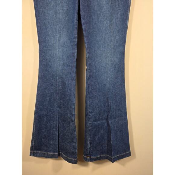 SPANX WearEver Flare Jeans Authentic Blue XL Bell Bottom Bootcut Pull On Denim - Picture 3 of 10